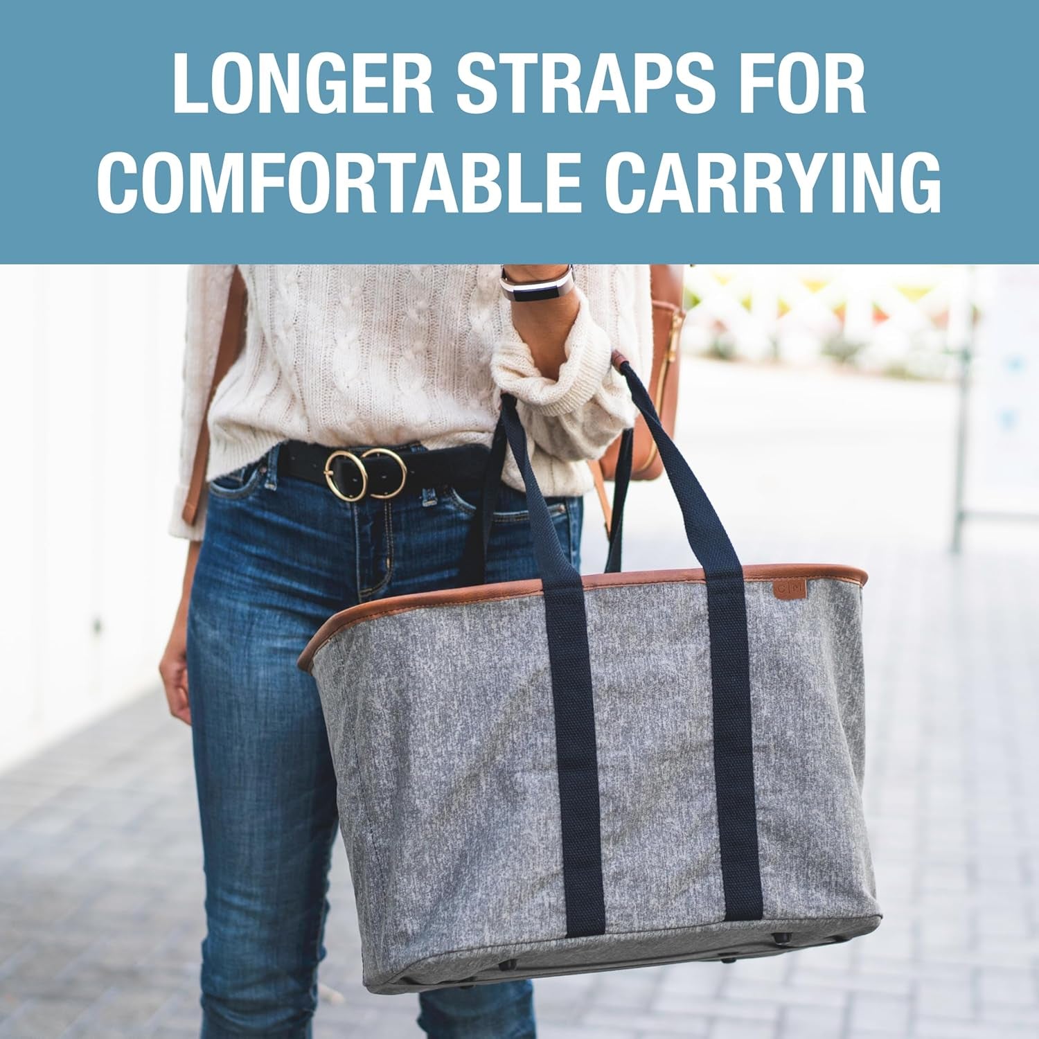 Ecobasket Reusable Grocery Tote - Collapsible Storage Shopping Organizer - Heavy Duty Utility Bag Home