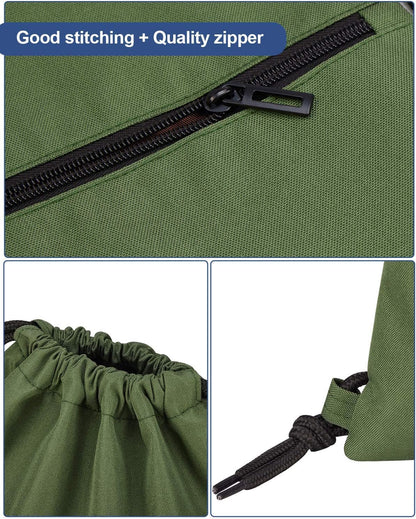 Drawstring Backpack Gym Drawstring Bag Sports for Men Women All Army Green