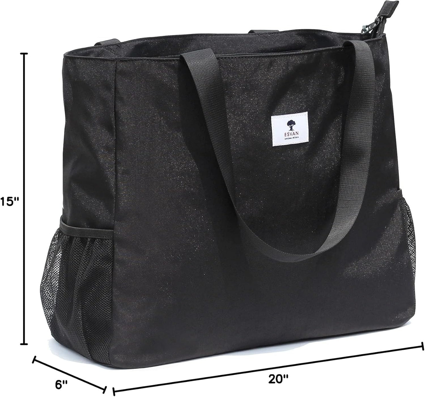 LARGE BEACH BAG Water Resistant Lightweight 20 Inch Women Oversize Tote Bag for Gym Beach Travel Pool Yoga Nurse