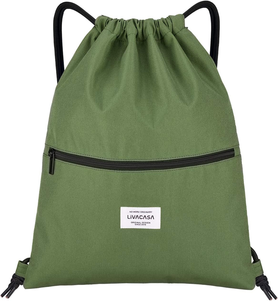 Drawstring Backpack Gym Drawstring Bag Sports for Men Women All Army Green