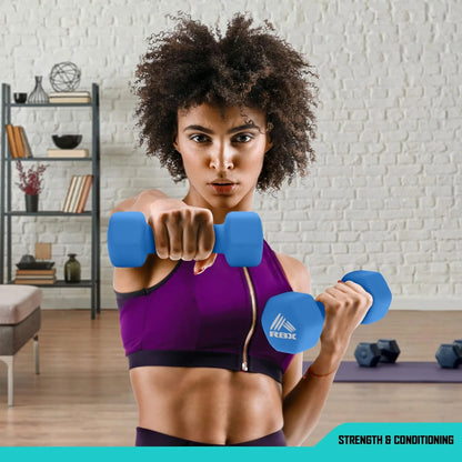 Weights Dumbbells Set - Neoprene Arm Weights with Non-Slip Grip, Training, Workout, Fitness, 10Lb