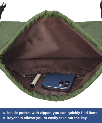 Drawstring Backpack Gym Drawstring Bag Sports for Men Women All Army Green